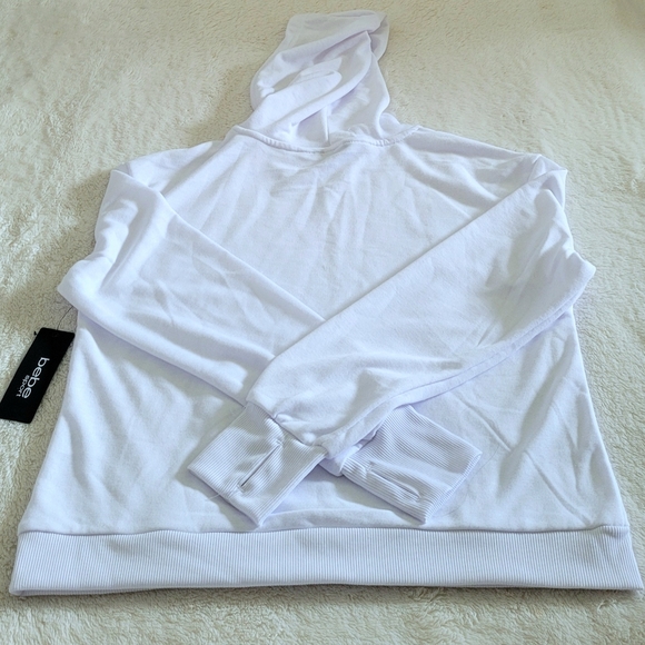 bebe Sport⛹️ "Neon Lites" Pullover Hoodie with Thumb👍 Holes - NWT - Picture 15 of 16